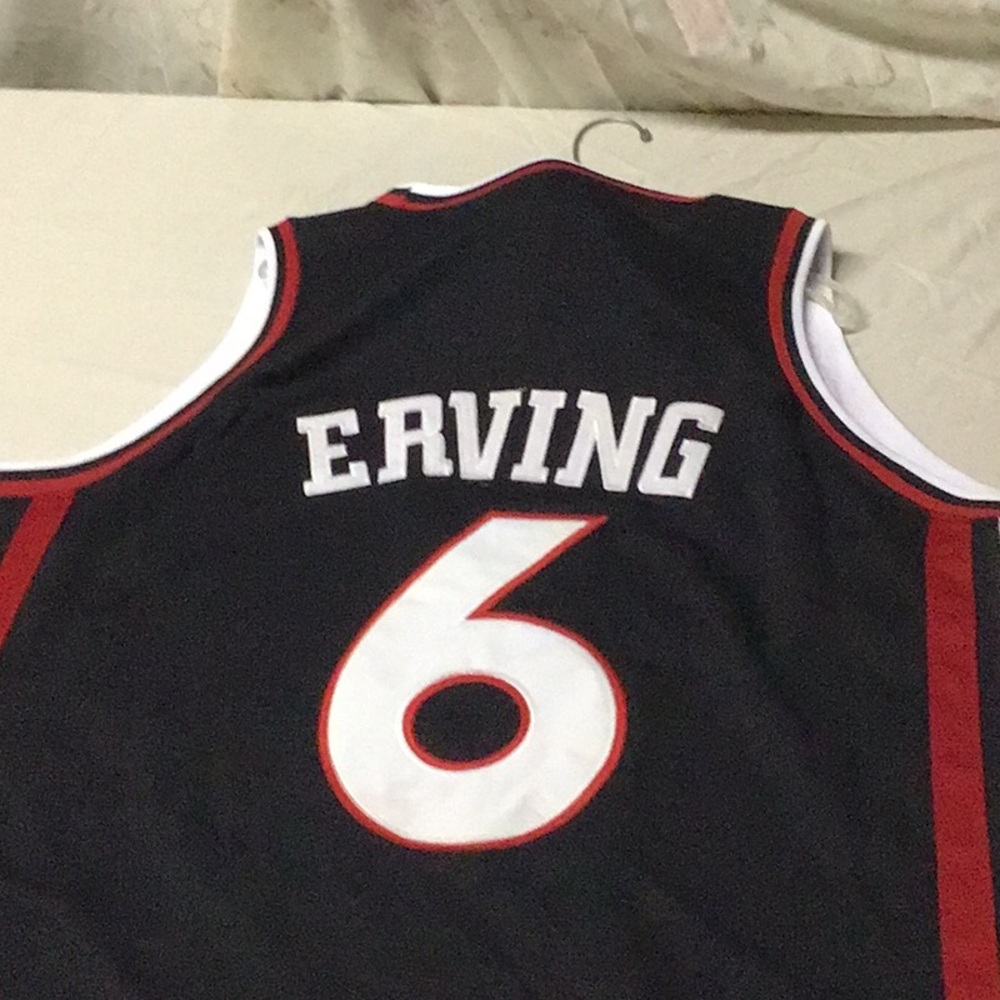 rare!!!  Mitchell & Ness Black and Red Sixers Jersey - Picture 2 of 5